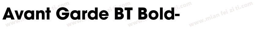 Avant Garde BT Bold字体转换